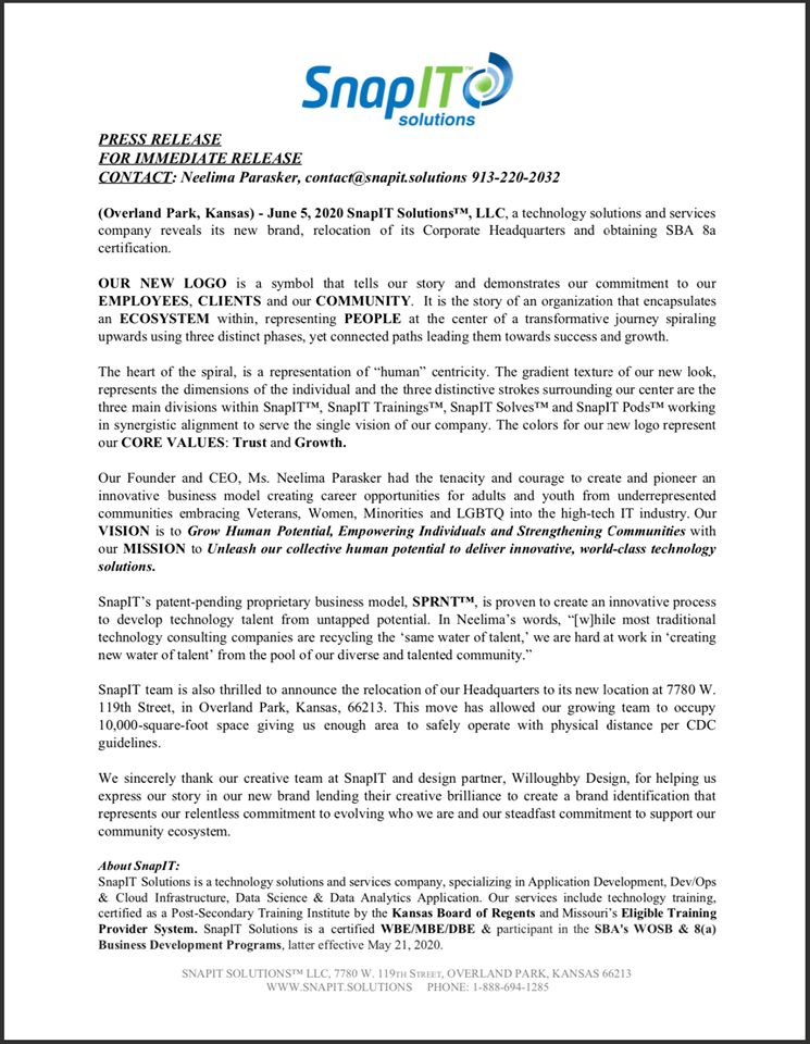 snapit press release