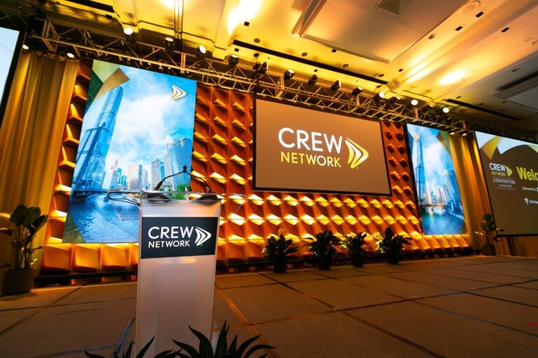 CREW Network empty stage