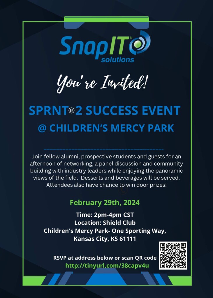 SPRNT®2 Success Event at Children's Mercy Park Flyer