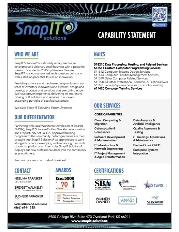 Capability Statement – SnapIT Solutions