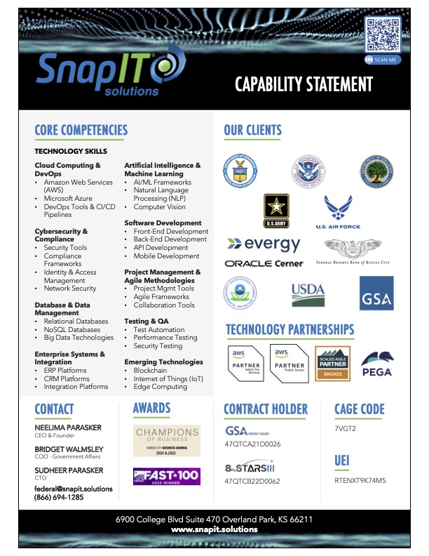 SnapIT Solutions Capabilities Statement Page 2