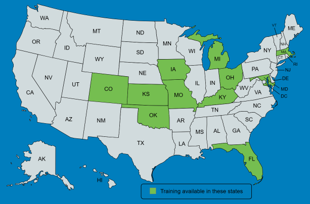 Training available in these states
